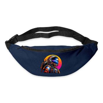 Astronaut im Neon-Sonnenuntergang - Gürteltasche - Navy - Vorne
