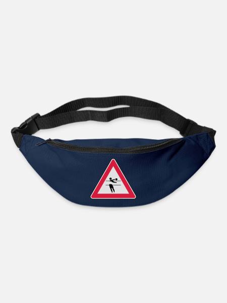 Achtung, Volleyball wird gespielt! - Gürteltasche - Navy