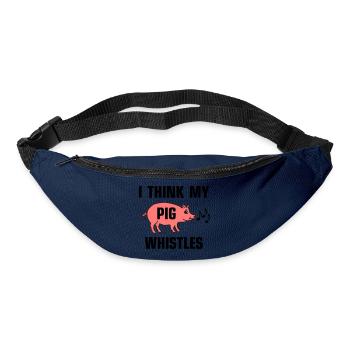 Je pense que mon cochon siffle - Sac banane - marine - Devant