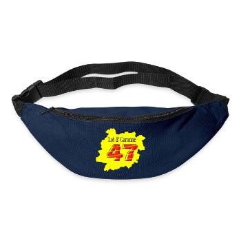 Carte Lot et Garonne 47  - Sac banane - marine - Devant