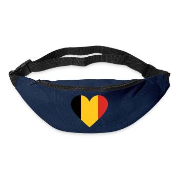Yellow and red tricolor heart - Bum bag - navy - Front