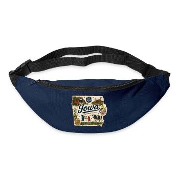 Iowa Hawkeye State Vintage Farm Aufkleber - Gürteltasche - Navy - Vorne