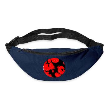 Comic-Stil Himbeeren - Gürteltasche - Navy - Vorne