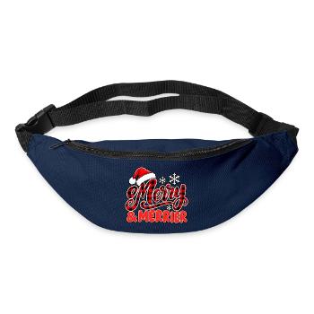 Merry & Merrier Plaid Weihnachten - Gürteltasche - Navy - Vorne