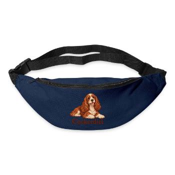 Cocker Spaniel Kuschelportrait - Gürteltasche - Navy - Vorne