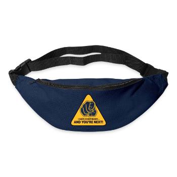 Ich hasse alle ... Und du bist nächstes! - Gürteltasche - Navy - Vorne
