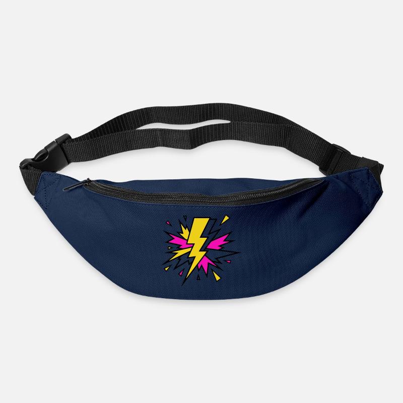 Yellow Beam Neon Explosion - Bum bag - navy