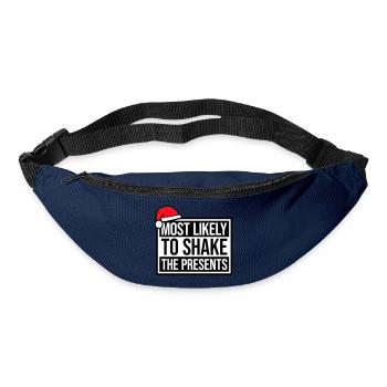 Le plus susceptible de secouer les cadeaux Noël Fun - Sac banane - marine - Devant