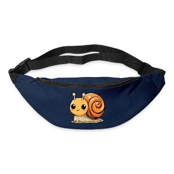 Orangene Schnecke Spiraldesign - Gürteltasche - Navy - Vorne