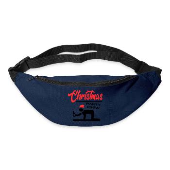 Weihnachten Christmas Party Crew Bier Saufen - Gürteltasche - Navy - Vorne