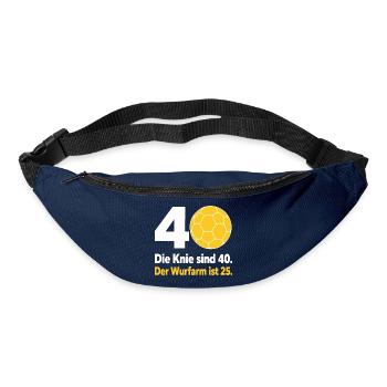 40. Geburtstag Handball – Wurfarm ist erst 25 - Gürteltasche - Navy - Vorne