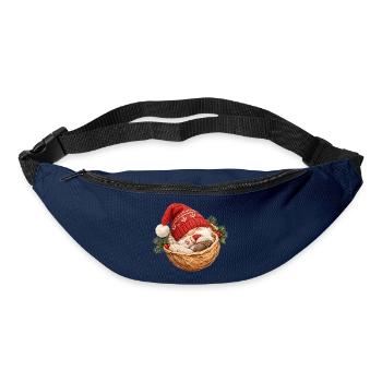 Schlafender Wichtel in der Walnuss  - Gürteltasche - Navy - Vorne