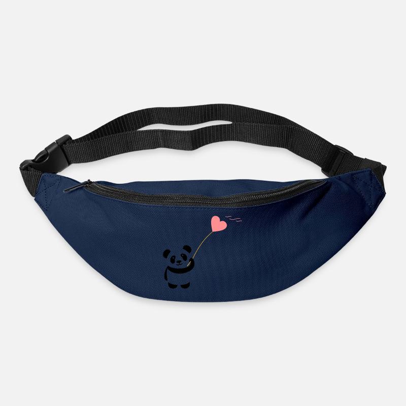 panda heart cute balloon bear big thick kusch - Bum bag - navy