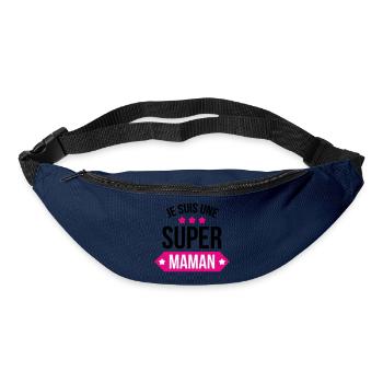 Je suis une super maman - Sac banane - marine - Devant