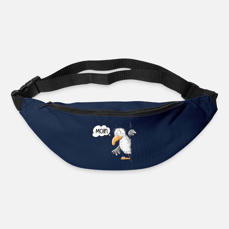 Moin Spruch Möwe Tiermotiv - Gürteltasche - Navy