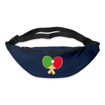 Tischtennisschläger mit Ball–sportlich & dynamisch - Gürteltasche - Navy - Vorne