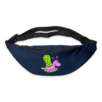 Escargot Slime Trail Mignon Mignon Heureux Cool - Sac banane - marine - Devant
