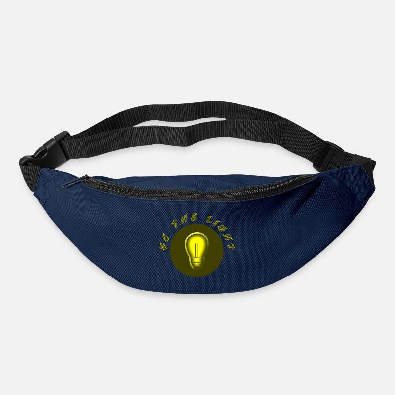 Light Idea Lamp Icon Yellow Circle be the light - Bum bag - navy