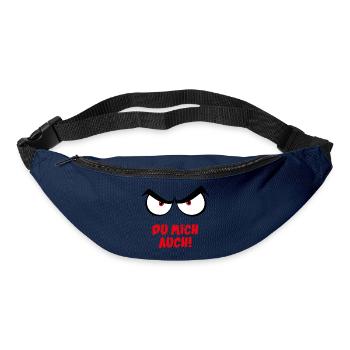 Böser Blick & Spruch - Du mich auch - Gürteltasche - Navy - Vorne