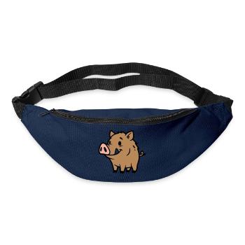 Charme porte-bonheur du doux sanglier sauvage - Sac banane - marine - Devant