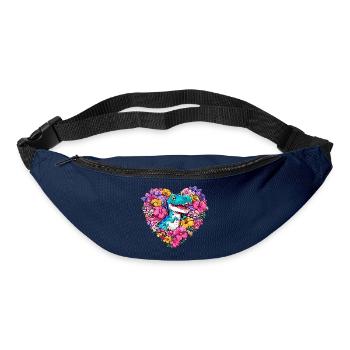 Dino Flower Heart - Bum bag - navy - Front