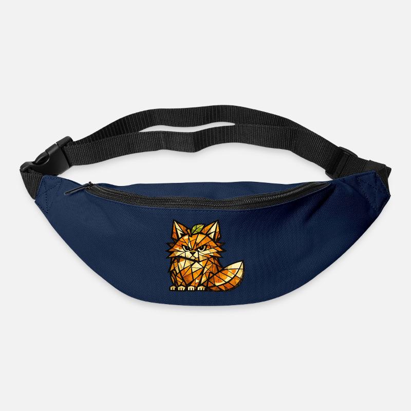 Orange Fox Kubismus-Version - Gürteltasche - Navy