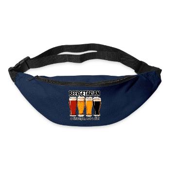 Beergetarier - Lustiges Bier T-Shirt - Gürteltasche - Navy - Vorne