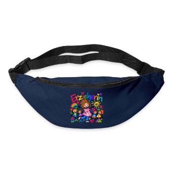 Erzieherin Kindergarten Beruf Geschenk Doodle - Gürteltasche - Navy - Vorne