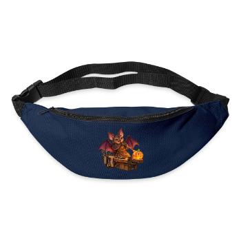 Fledermaus bläst einen Glaskürbis - Gürteltasche - Navy - Vorne
