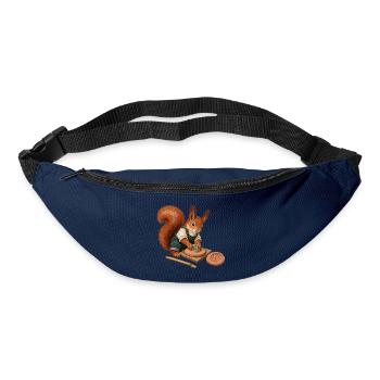 Eichhörnchen mit Fossilabdruck - Gürteltasche - Navy - Vorne