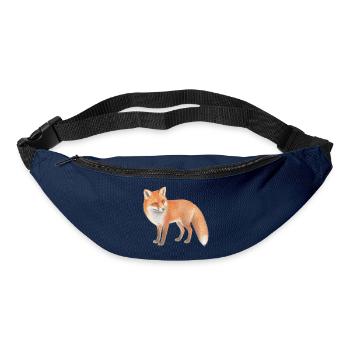 Illustriertes Fuchsblattpastell - Gürteltasche - Navy - Vorne