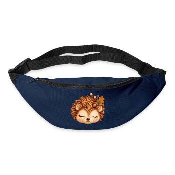 Niedlicher Igel im Herbstlaub - Gürteltasche - Navy - Vorne