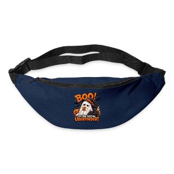 Halloween Geist: Sozial Überfordert - Gürteltasche - Navy - Vorne