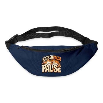 Katzenpause ist gut! Geschenkidee für Katzenfans - Gürteltasche - Navy - Vorne