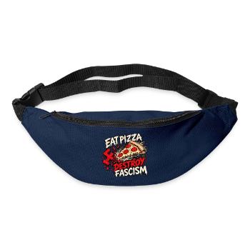 Eat Pizza Destroy Fascism - Gürteltasche - Navy - Vorne