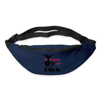 Fitness im Blick Sport Medizin Sprüche Geschenk - Gürteltasche - Navy - Vorne