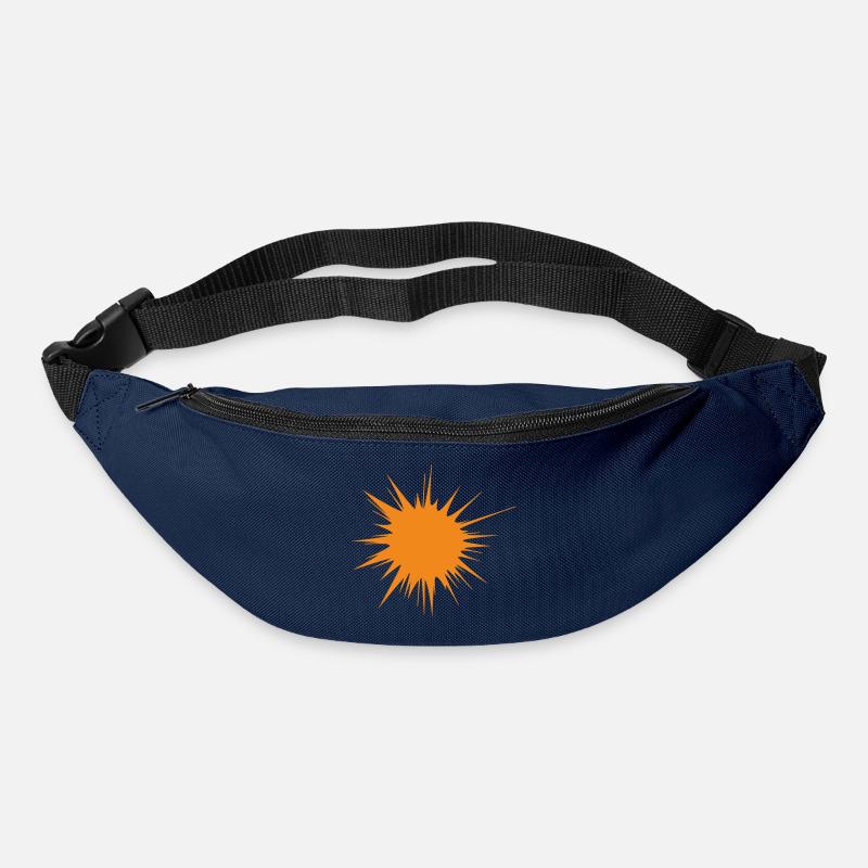 flash | explosion | Sun orange | Vectorgraphic - Gürteltasche - Navy