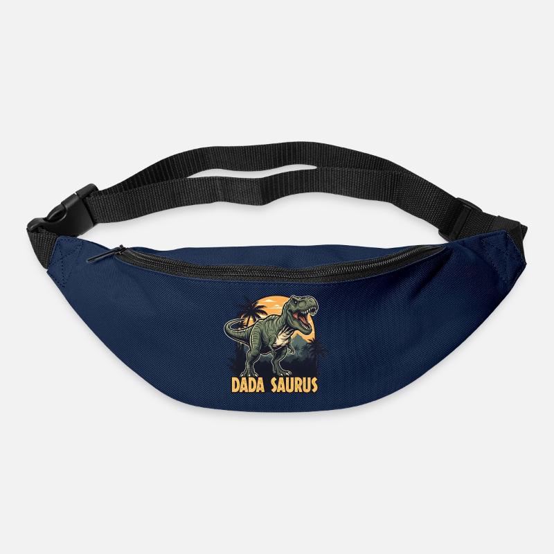 Dada Saurus T-Rex Illustration - Sac banane - marine