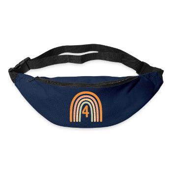 4. Fourth Birthday Rainbow - Bum bag - navy - Front
