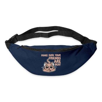 Make Sure Your Friends Are Okay Katze Kätzchen Süß - Gürteltasche - Navy - Vorne