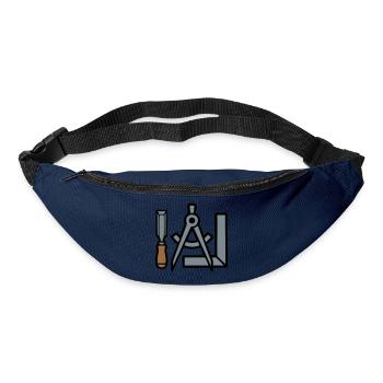 Tischler Werkzeuge Grafik - Gürteltasche - Navy - Vorne
