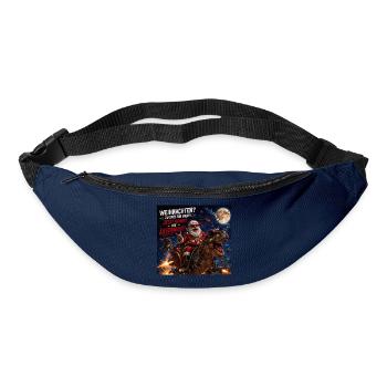 Liefernacht Weihnachtsmann Dino Humor Spruch Wild - Gürteltasche - Navy - Vorne