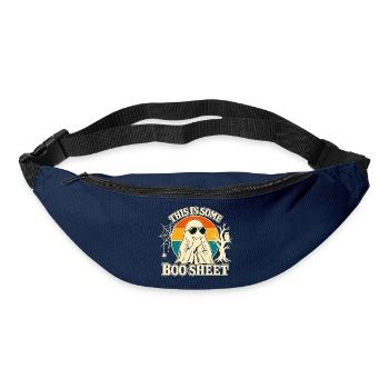 Das ist wirklich ein lustiges Retro-Geister-Halloween auf einem Boo Sheet. - Gürteltasche - Navy - Vorne
