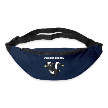 Ich Liebe Pupsen Stinktier Lustig Furzen Spruch - Gürteltasche - Navy - Vorne