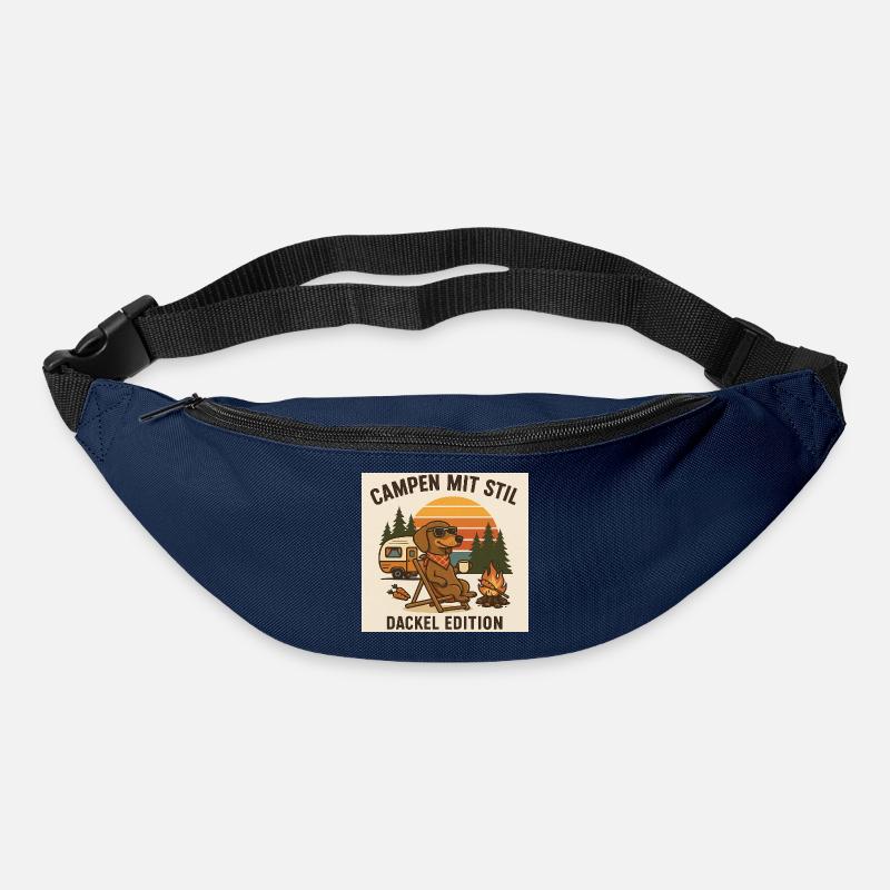 Campen mit Stil: Dackel Edition - Gürteltasche - Navy