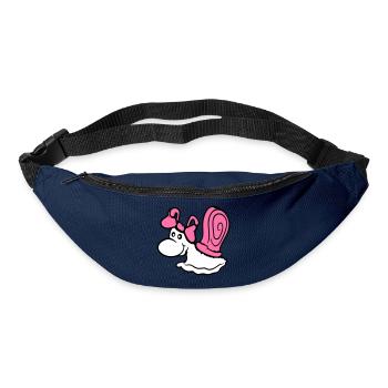 Snail Girl Female Cute Pretty Bow Woman - Bum bag - navy - Front