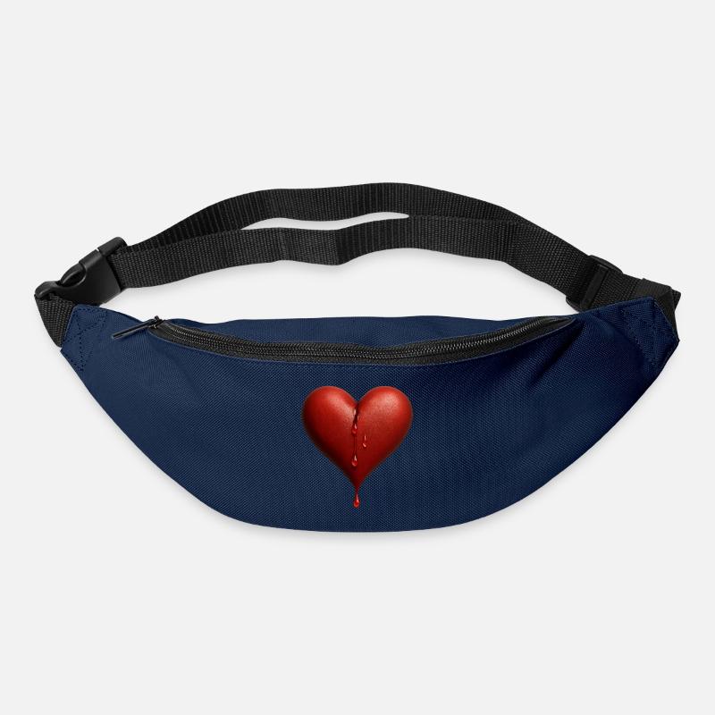 Weinendes Herz - Gürteltasche - Navy