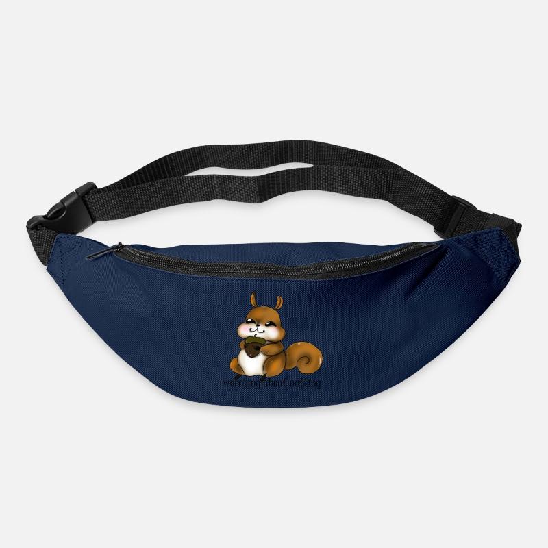Kuscheliges Eichhörnchen mit Nuss - Gürteltasche - Navy