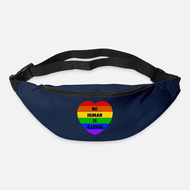  No Human Is Illegal - Gürteltasche - Navy