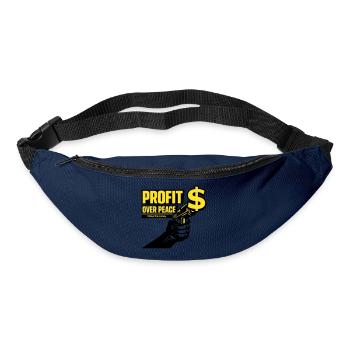 Profit Over Peace Satire - Gürteltasche - Navy - Vorne